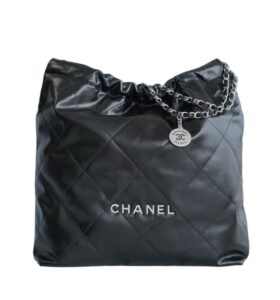 [프리미엄/해외배송]샤넬 22백 라지 핸드백(블랙/은장/램스킨)