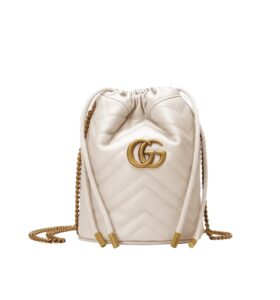 [프리미엄/해외배송]구찌 GG 마몽 미니 버킷백(화이트)