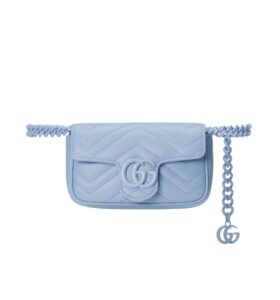 [프리미엄/해외배송]구찌 GG 마몽 벨트백(블루)