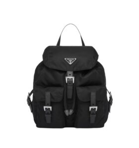 [프리미엄/해외배송]프라다 리나일론 백팩 스몰(블랙/은장)
