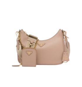 [프리미엄/해외배송]프라다 리에디션 사피아노 숄더백(카메오 베이지)