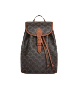 [프리미엄/해외배송]셀린느 폴코 백팩 미디엄(탠/트리옹프 캔버스)