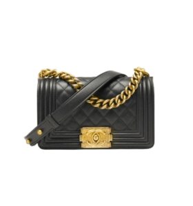 [프리미엄/해외배송]샤넬 보이백 스몰(블랙/금장/램스킨)