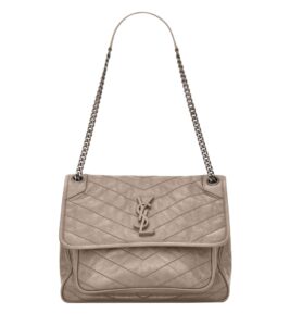 [프리미엄/해외배송]생로랑 빈티지 니키 미디엄(그레이쉬 브라운)