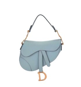 [탑티어/해외배송]디올 새들 미니 스트랩 백(페일 블루/그레인 카프스킨)