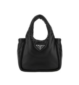 [프리미엄/해외배송]프라다 소프트 패딩 나파 레더 핸드백(블랙)