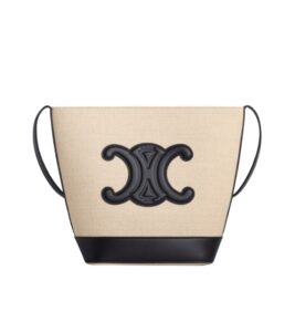 [프리미엄/해외배송]셀린느 퀴르 트리옹프 버킷백 스몰(내추럴/블랙)