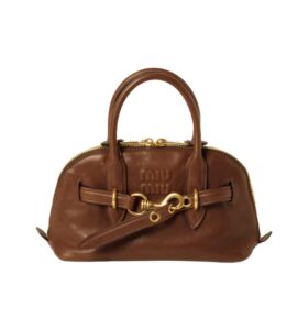 [프리미엄/해외배송]미우미우 아방뛰르 탑 핸들 백 스몰(오크)