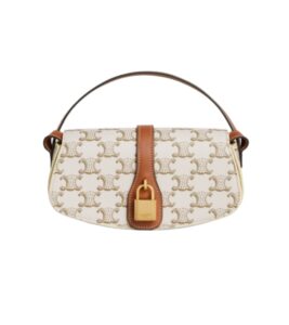 [프리미엄/해외배송]셀린느 타부 스트랩 클러치(화이트/트리옹프 캔버스)