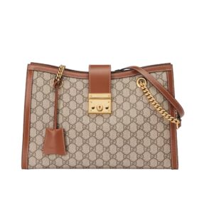 [프리미엄/해외배송]구찌 패들락 미디엄 숄더백(GG수프림/브라운)