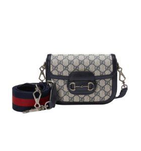 [프리미엄/해외배송]구찌 홀스빗 1955 미니 숄더백(GG수프림/블루 블랙)