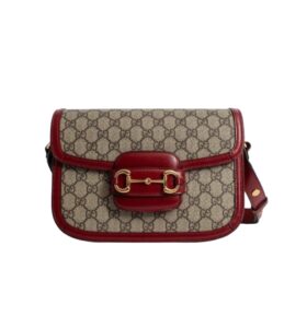 [프리미엄/해외배송]구찌 홀스빗 1955 스몰 숄더백(GG수프림/레드)
