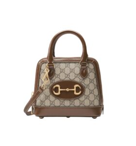 [프리미엄/해외배송]구찌 홀스빗 1955 탑 핸들 미니 숄더백(GG수프림/브라운)