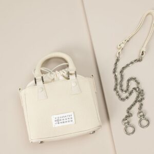 [국내배송]메종마르지엘라 5AC 탑 핸들 레더 미니 토트백