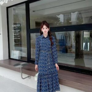 [국내배송]디올 수입 미스 DR 올오버 체인벨트 셔츠 드레스