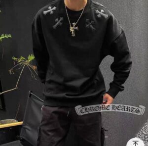 [국내배송]크롬하츠 넥 십자가 패턴 티셔츠