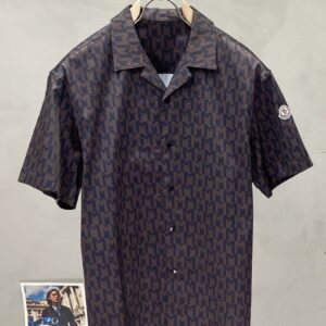 [국내배송]몽클레어 브라운 모노그램 프린트 셔츠
