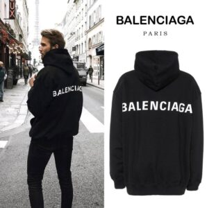 [국내배송]발렌시아가 백로고 네임 커플 후드티셔츠