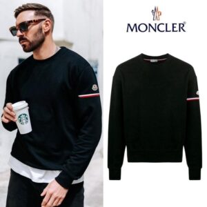 [국내배송]몽클레어 삼선 암밴딩 커플 맨투맨