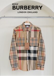 [국내배송]버버리 남성 패치워크 빈티지 체크 코튼 셔츠