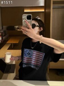 [국내배송]크롬하츠 아메리칸 플래그 반팔티셔츠