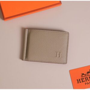 [국내배송]에르메스 H 로고 레더 머니 클립