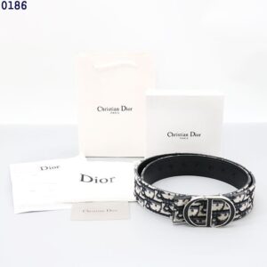 [국내배송]디올 CD 오블리크 자카드 리버서블 레더 벨트