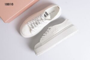 [국내배송]미우미우 데님 오버솔 화이트 스니커즈