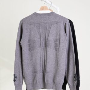 [국내배송]크롬하츠 엠브로이드 백 로고 울 자카드 니트 풀오버