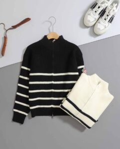 [국내배송]몽클레어 [ Mc.몽 ] 그레노블 캐주얼 스트라이프 니트 집업