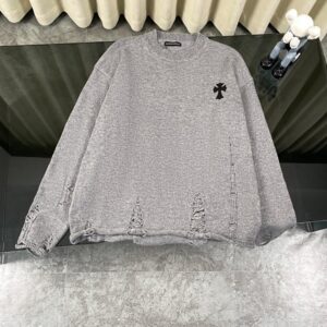 [국내배송]크롬하츠 크로스 패치 디스트로이드 니트