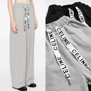 [국내배송]셀린느 스트링 로고 와이드 팬츠