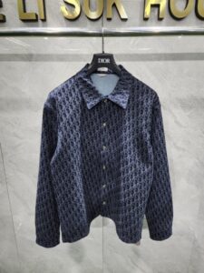 [국내배송]크리스찬 디올 오블리크 오버사이즈 블루 코튼셔츠