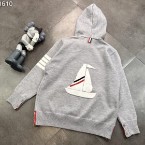 [국내배송]톰브라운 4바 니트 세일러 보트 집업 후드