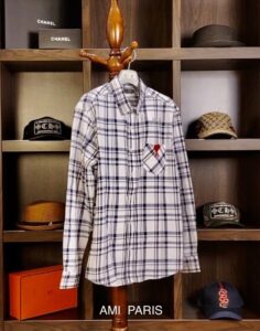 [국내배송]아미 시그니쳐 클래식 체크 셔츠