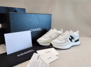 [국내배송]샤넬 CC로고 메쉬 카프스킨 스니커즈