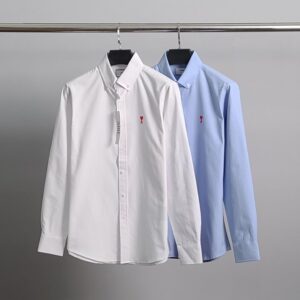 [국내배송]아미 스몰하트자수 옥스포드 셔츠