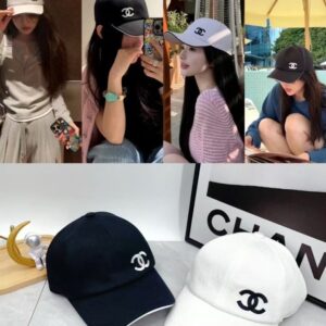 [국내배송]샤넬 하드캔버스 사이드로고 볼캡