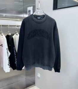 [국내배송]발렌시아가 덧댐로고 맨투맨 워싱 티셔츠