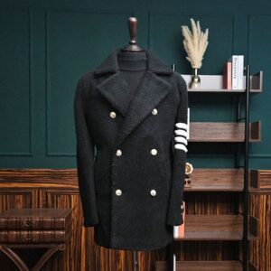 [국내배송]톰브라운 사선완장 양털 더블 자켓