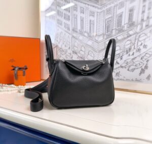 [국내배송]에르메스 린디 미니 끌레망스 블랙 은장