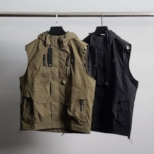 [국내배송]스톤아일랜드 사각패치 후드 베스트 자켓