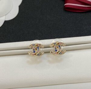 [국내배송]샤넬 CC로고 레인보우 귀걸이