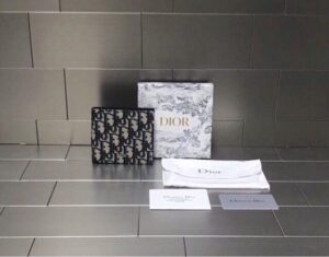 [국내배송]디올 DIOR HOMME Oblique 자카드 반지갑