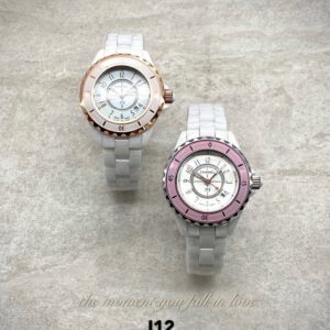 [국내배송]샤넬 J12 핑크.골드베젤 화이트다이얼