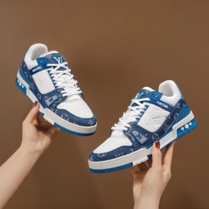 [국내배송]루이비통 L.V 트레이너 스니커즈 데님 블루