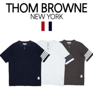 [국내배송]톰브라운 팔사선 투버튼 카라티 (3color)